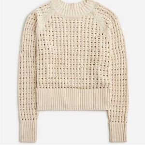 NWT J. Crew Pointelle Crew Neck Sweater - size large